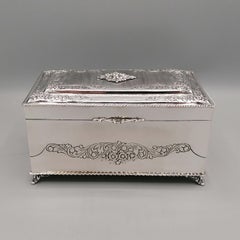 20. Jahrhundert Italienisch 800 Massivsilber Schmuckkästchen