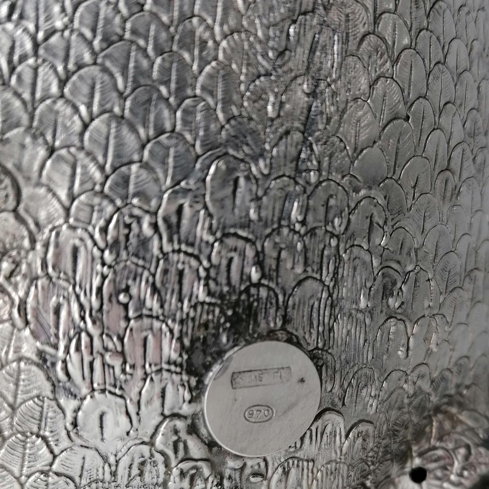 italienische Ente aus reinem 970er Silber des 20. Jahrhunderts mit goldenem Schnabel und Pfoten  im Angebot 4