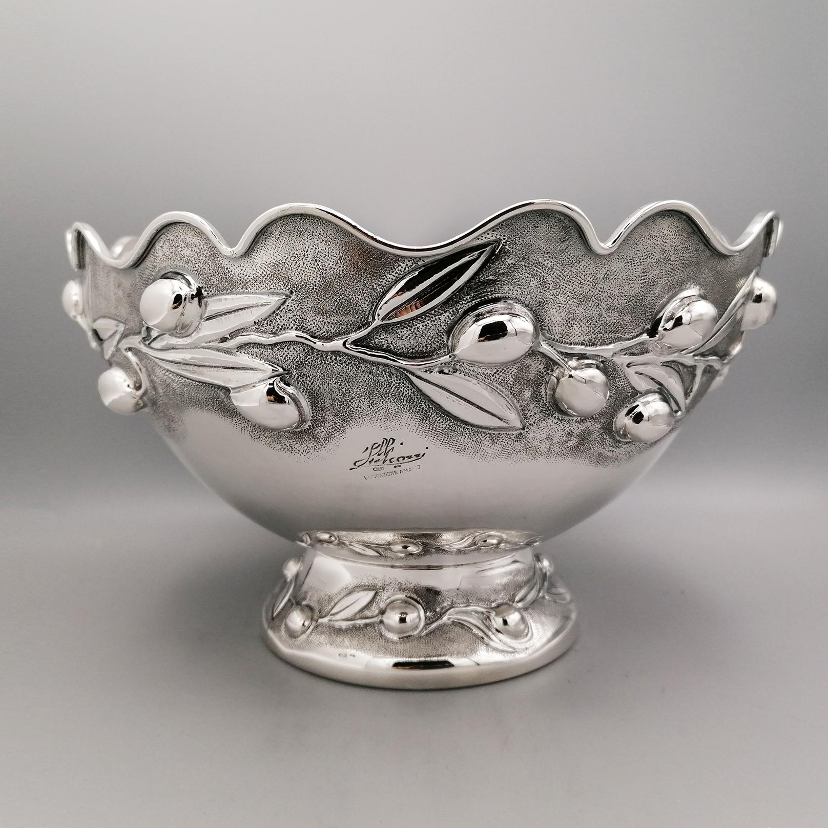 Other 20th Century Italian Solid Silver Bowl Centerpiece  For Sale