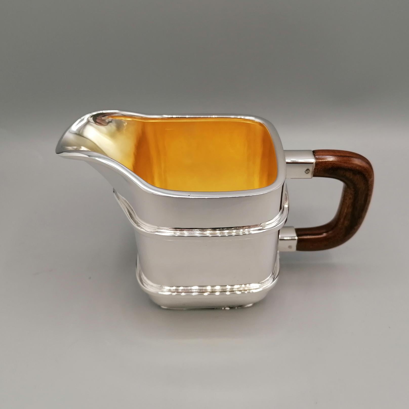 20° Century Italian Sterlig Silver Tea-Coffee set in Art Deco' Style in vendita 6