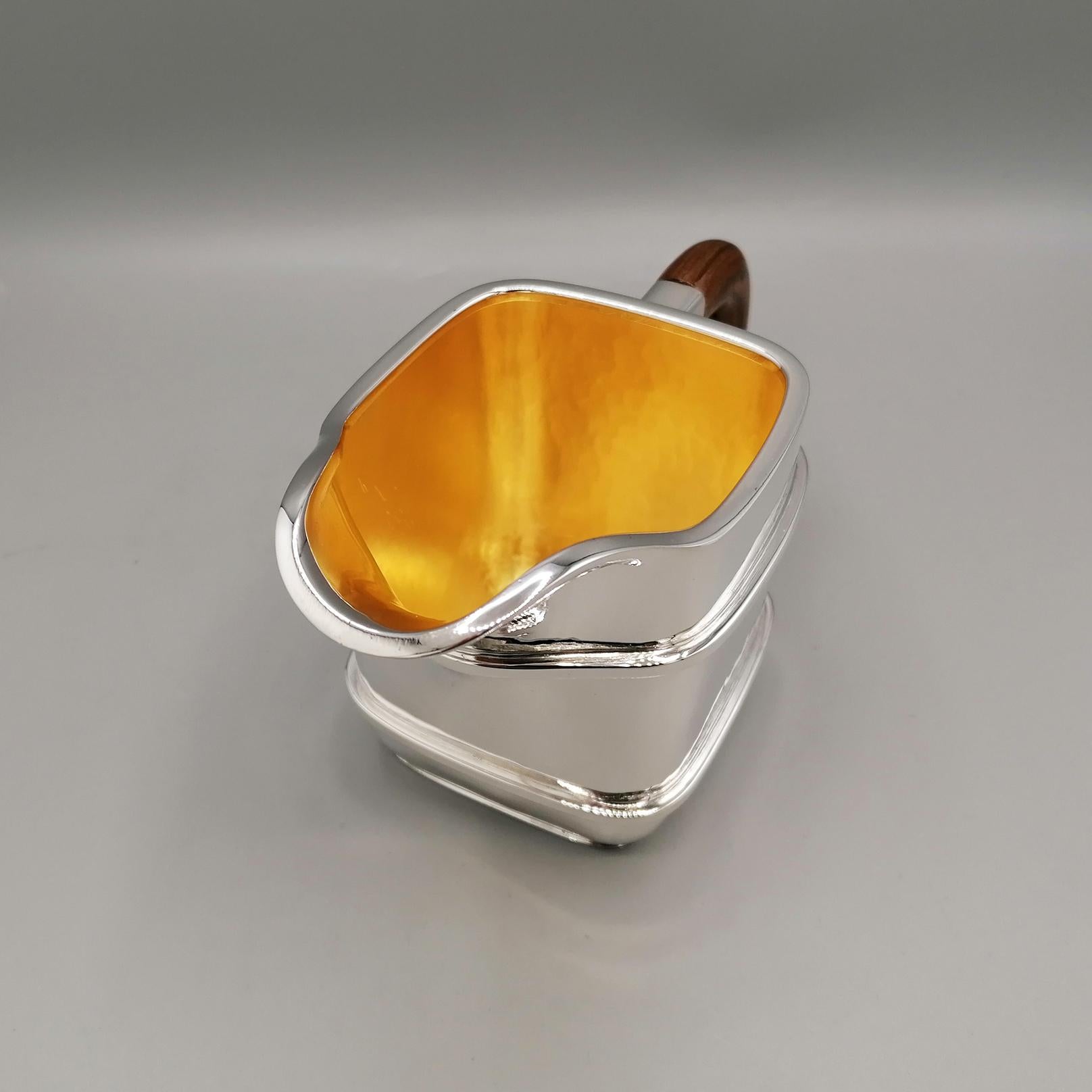 20. Jahrhundert Italienisches Sterlig Silber Tee-Kaffee Set im Art Deco' Stil im Angebot 7