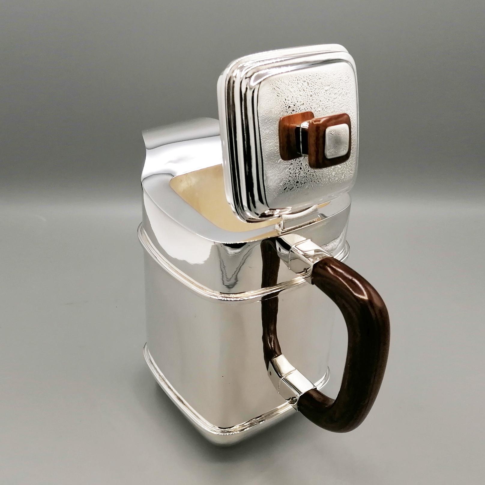 Late 20th Century 20° Century Italian Sterlig Silver Tea-Coffee set in Art Deco' Style in vendita