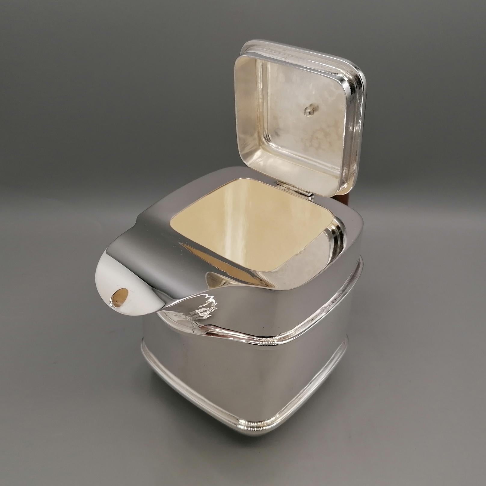 20° Century Italian Sterlig Silver Tea-Coffee set in Art Deco' Style in vendita 1