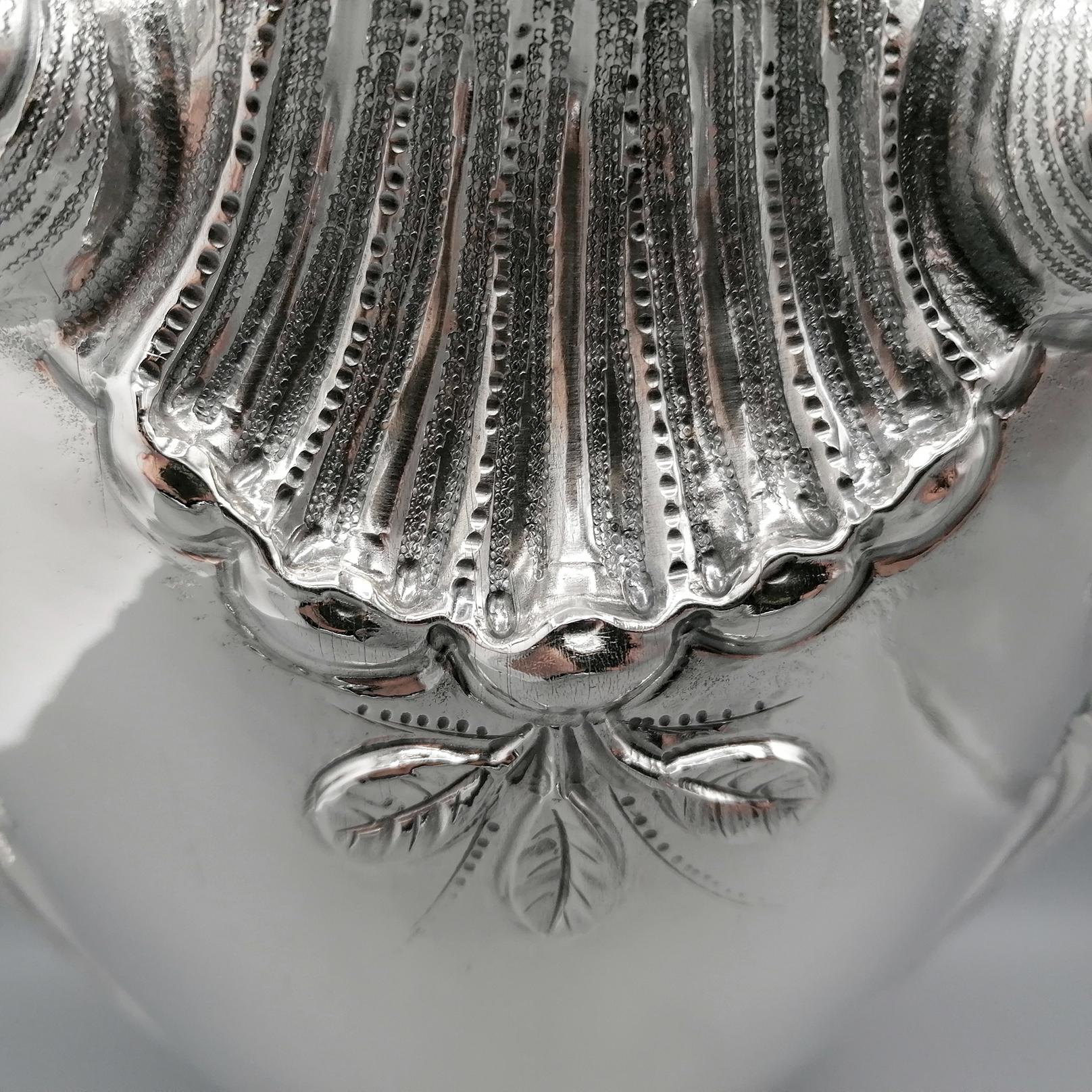20th Century Italian Sterling Silver Baroque Vase For Sale 1