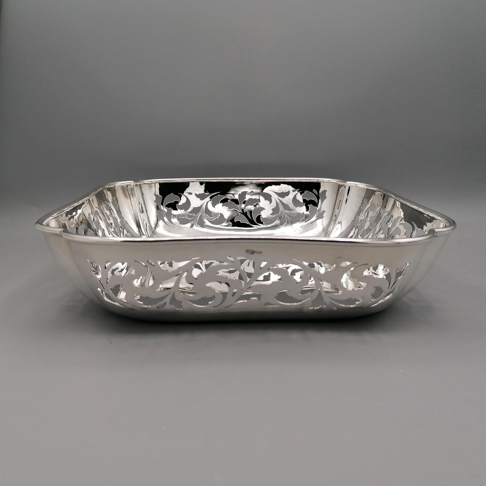 Other 20th Century Italian Sterling Silver Hand Piercewd Centrepiace/Bowl For Sale