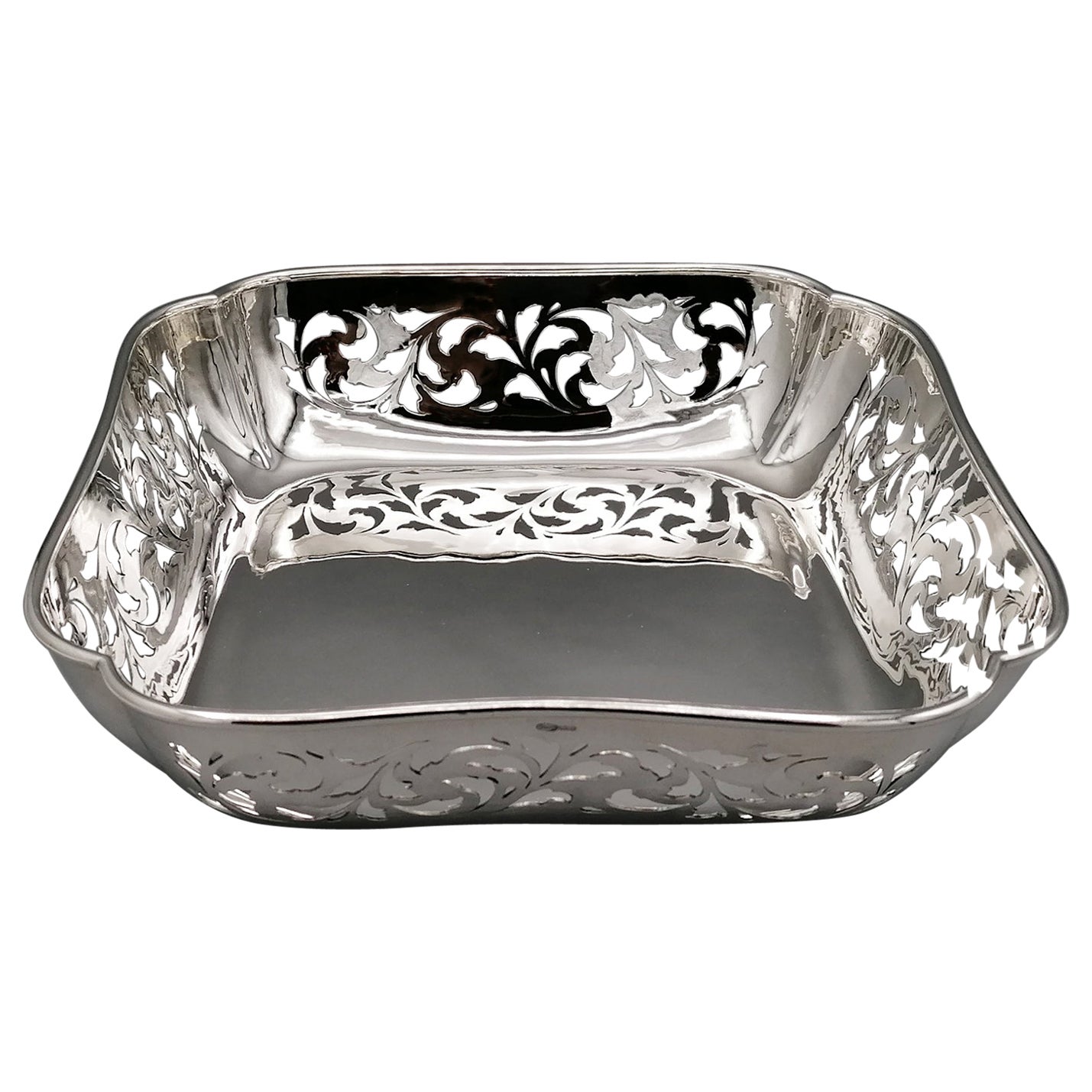 20th Century Italian Sterling Silver Hand Piercewd Centrepiace/Bowl
