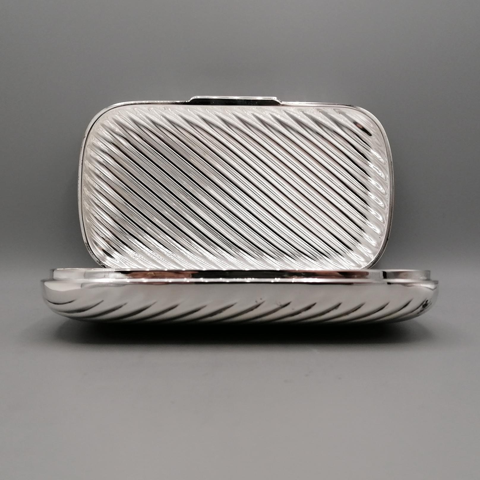 20th Century Italian Sterling Silver Oblong Box For Sale 5