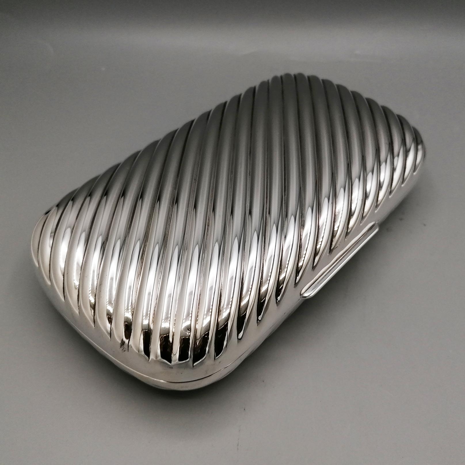20th Century Italian Sterling Silver Oblong Box For Sale 1