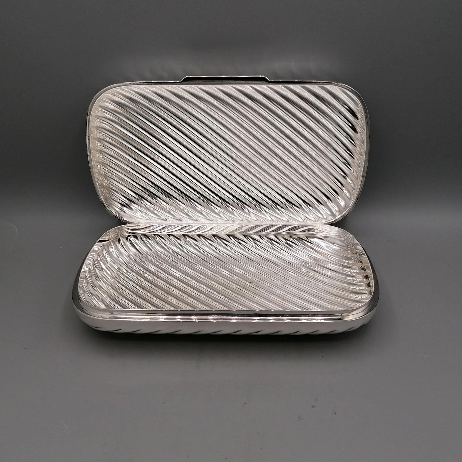 20th Century Italian Sterling Silver Oblong Box For Sale 2