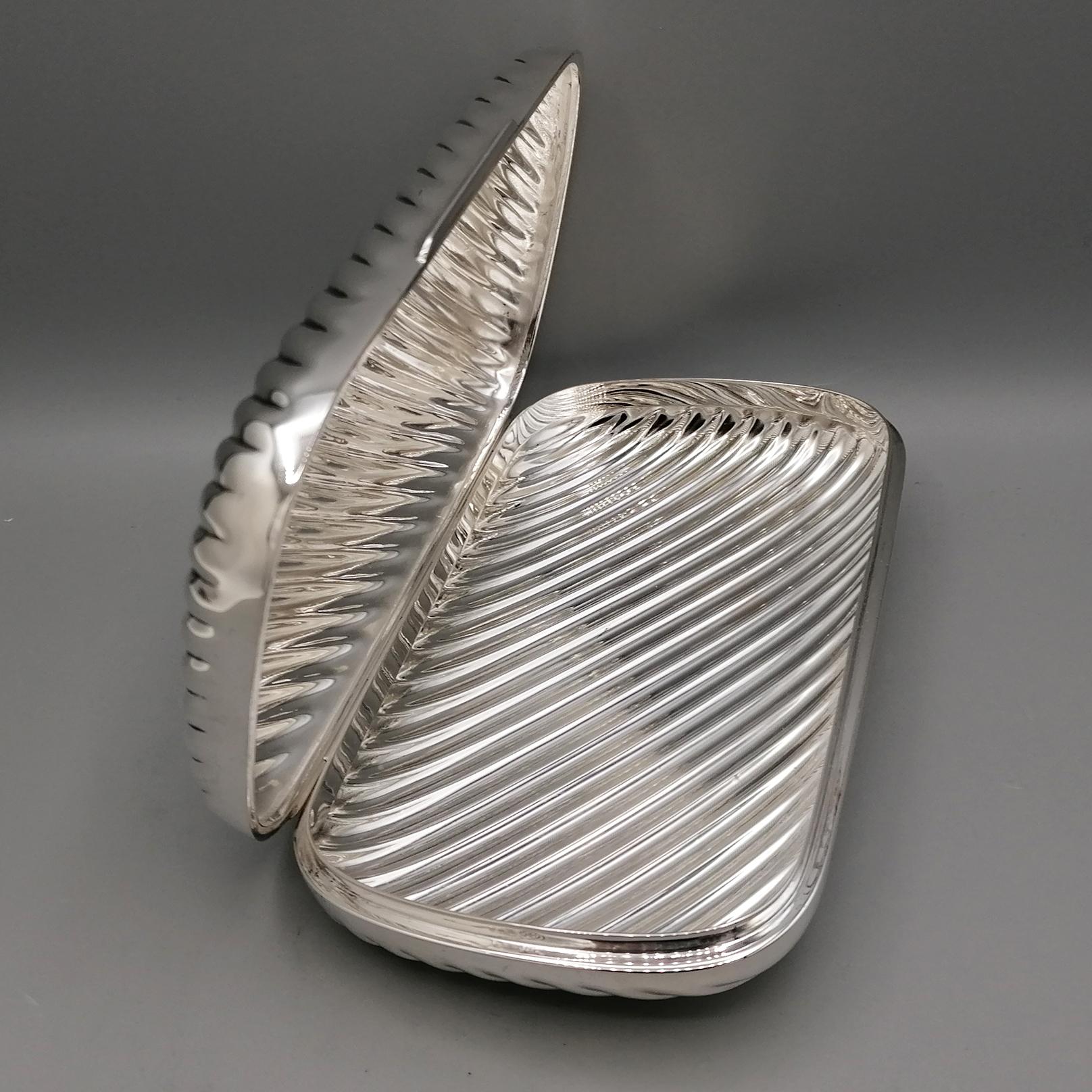 20th Century Italian Sterling Silver Oblong Box For Sale 3