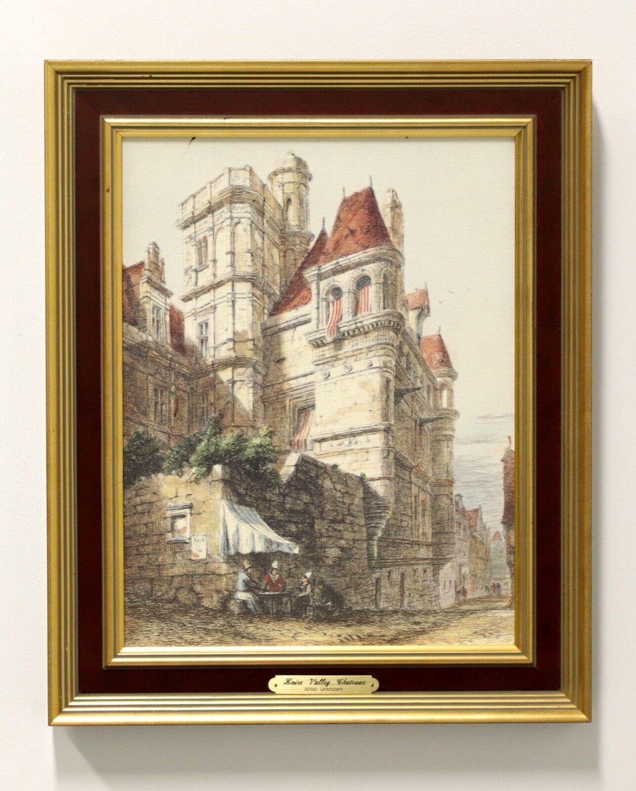 20 Century Original Oil on Canvas - Loire Valley Chateaux - Unknown Artist - B For Sale 2