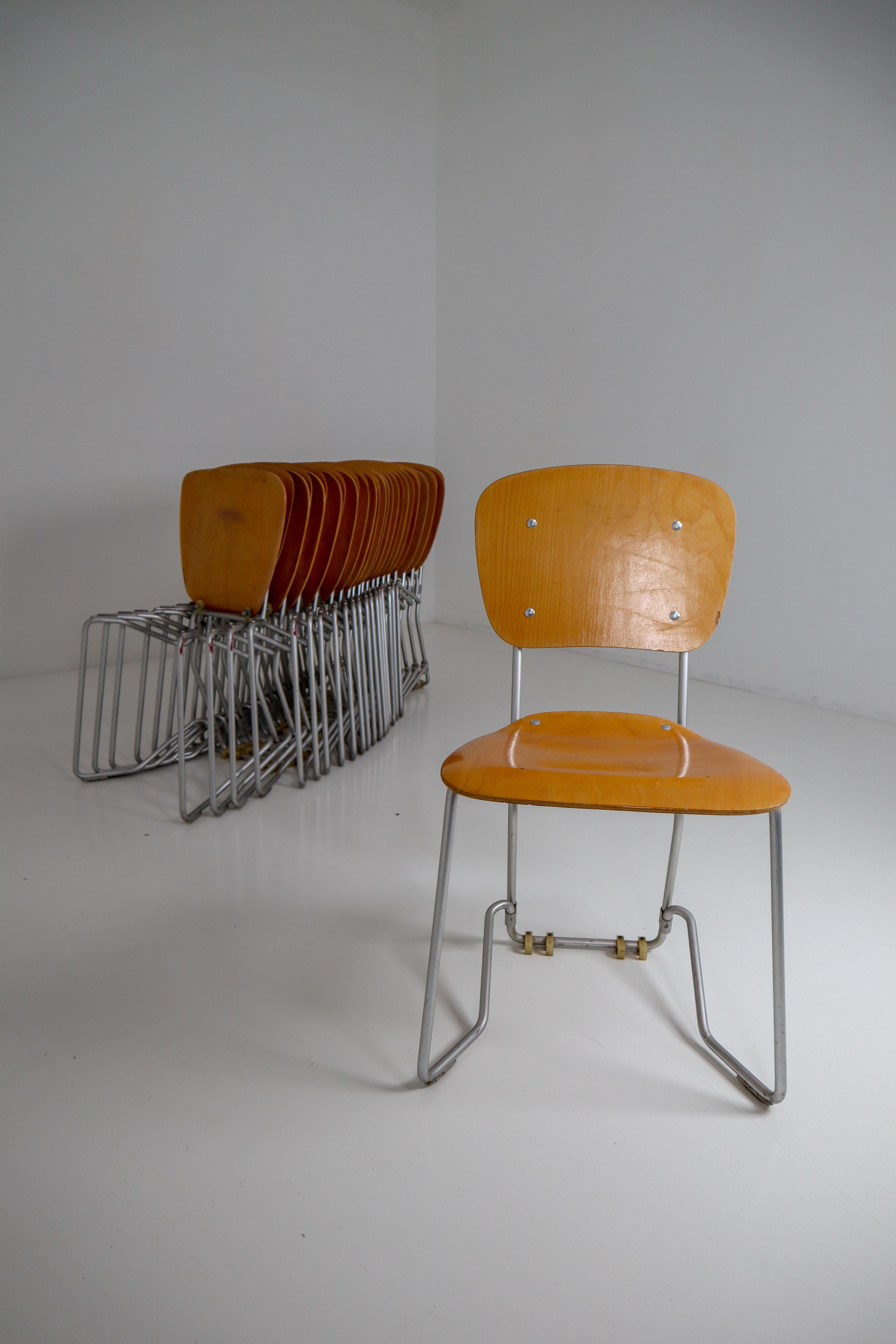 20 Chairs Designed by Armin Wirth for Hans Zollinger Sohre, Switzerland 2