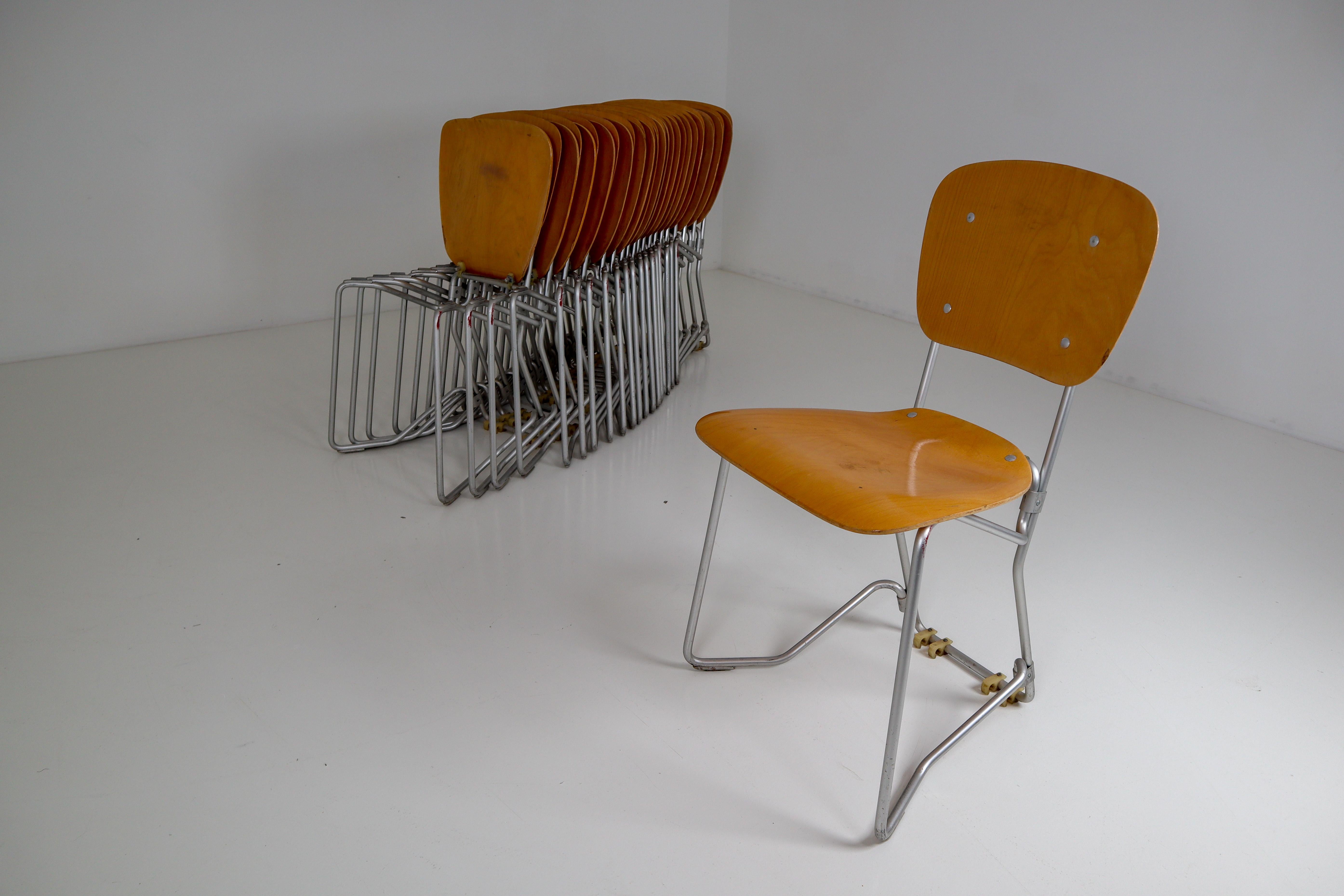 20 Chairs Designed by Armin Wirth for Hans Zollinger Sohre, Switzerland 3