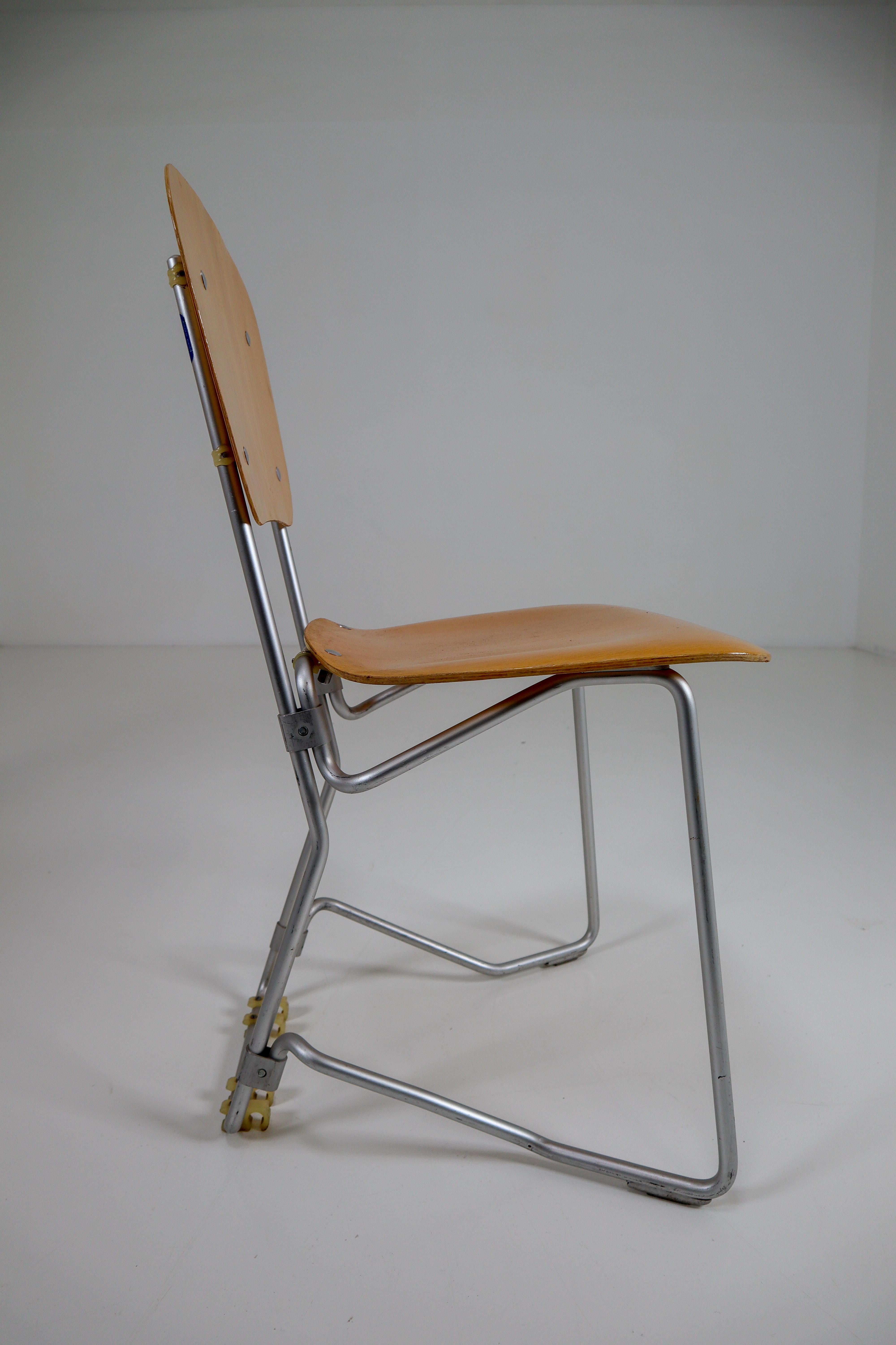 Mid-Century Modern 20 Chairs Designed by Armin Wirth for Hans Zollinger Sohre, Switzerland