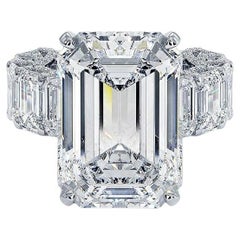 20 ctw GIA Certificato F-VVS2 Taglio Smeraldo Micropave