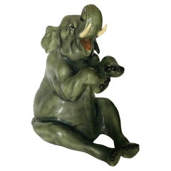20” Cute Garden Elephant Sculpture