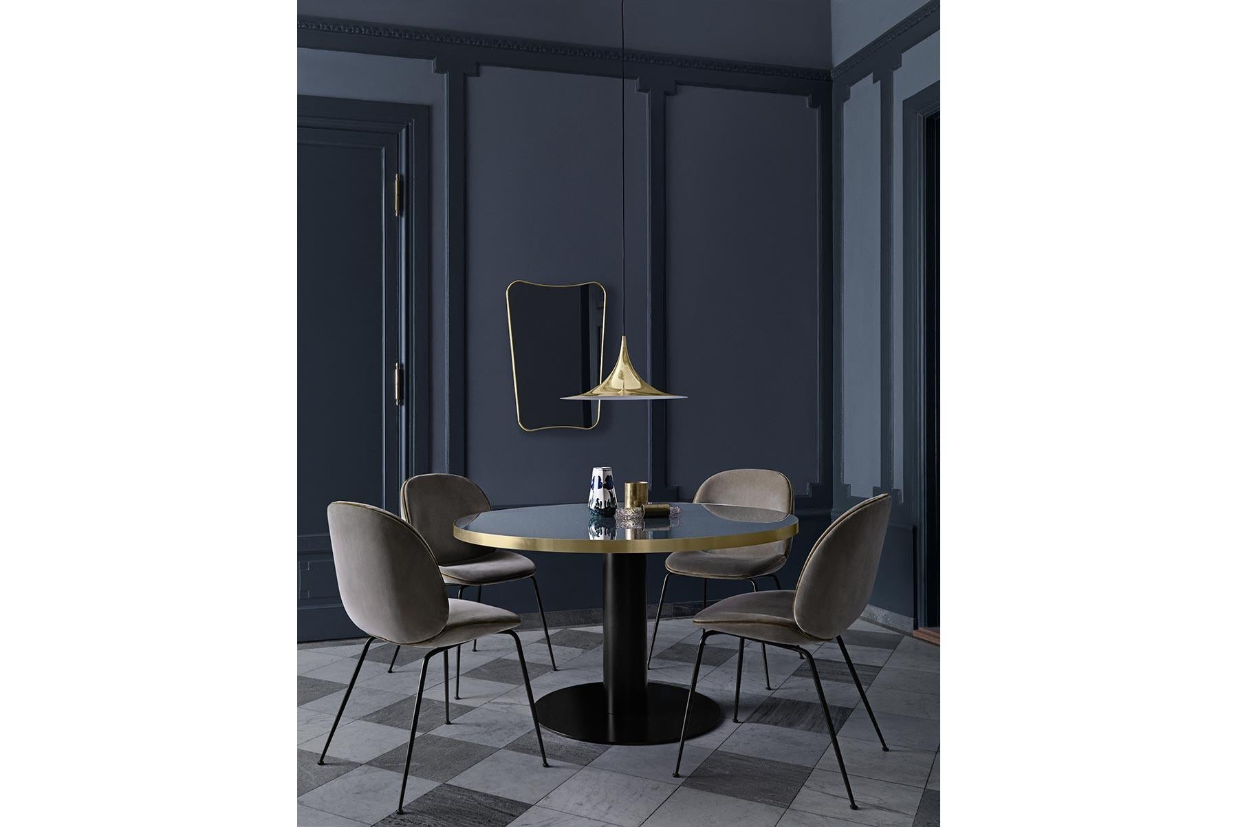 brass base round dining table