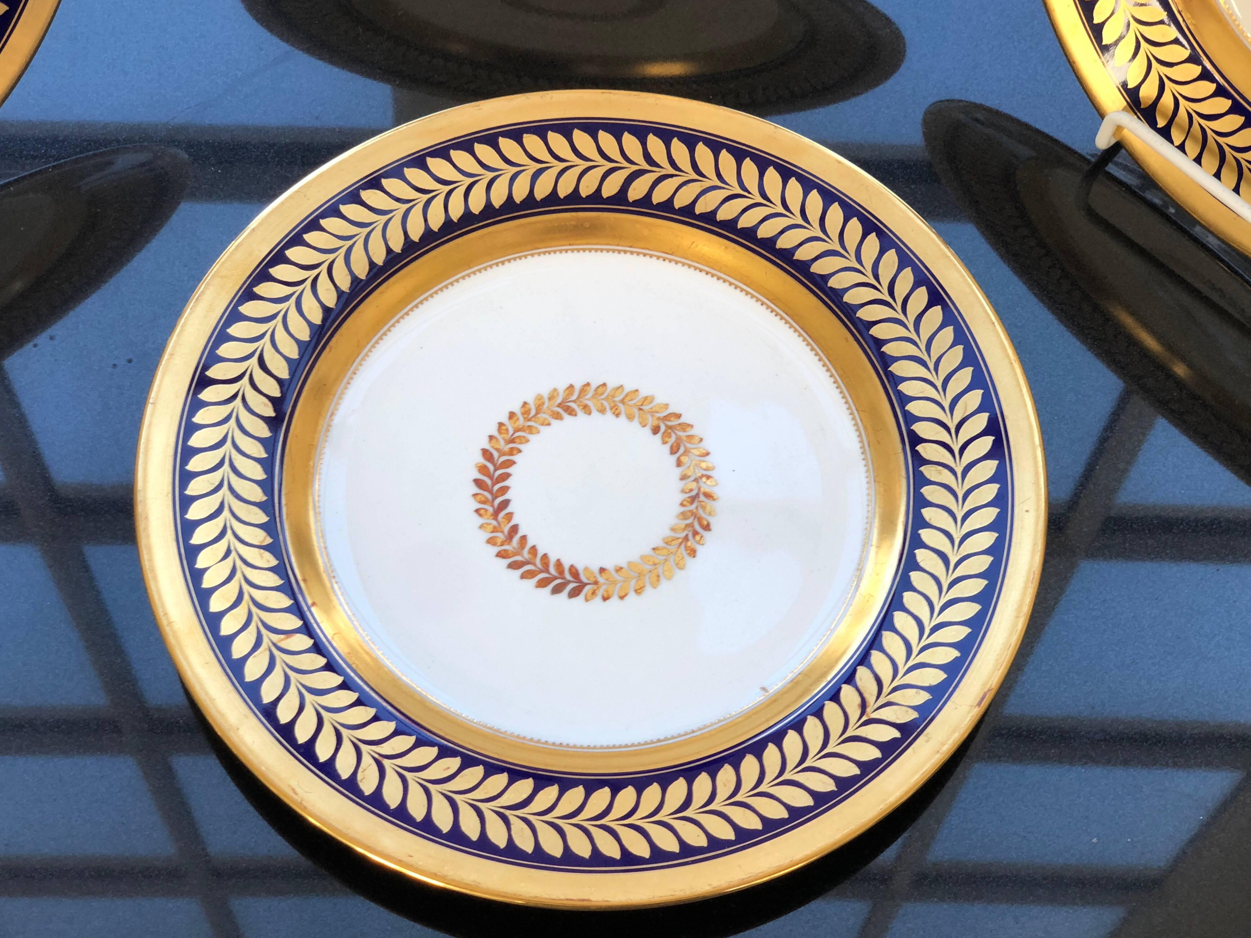 Enameled 20 Dinner Plates by Spode, Copeland