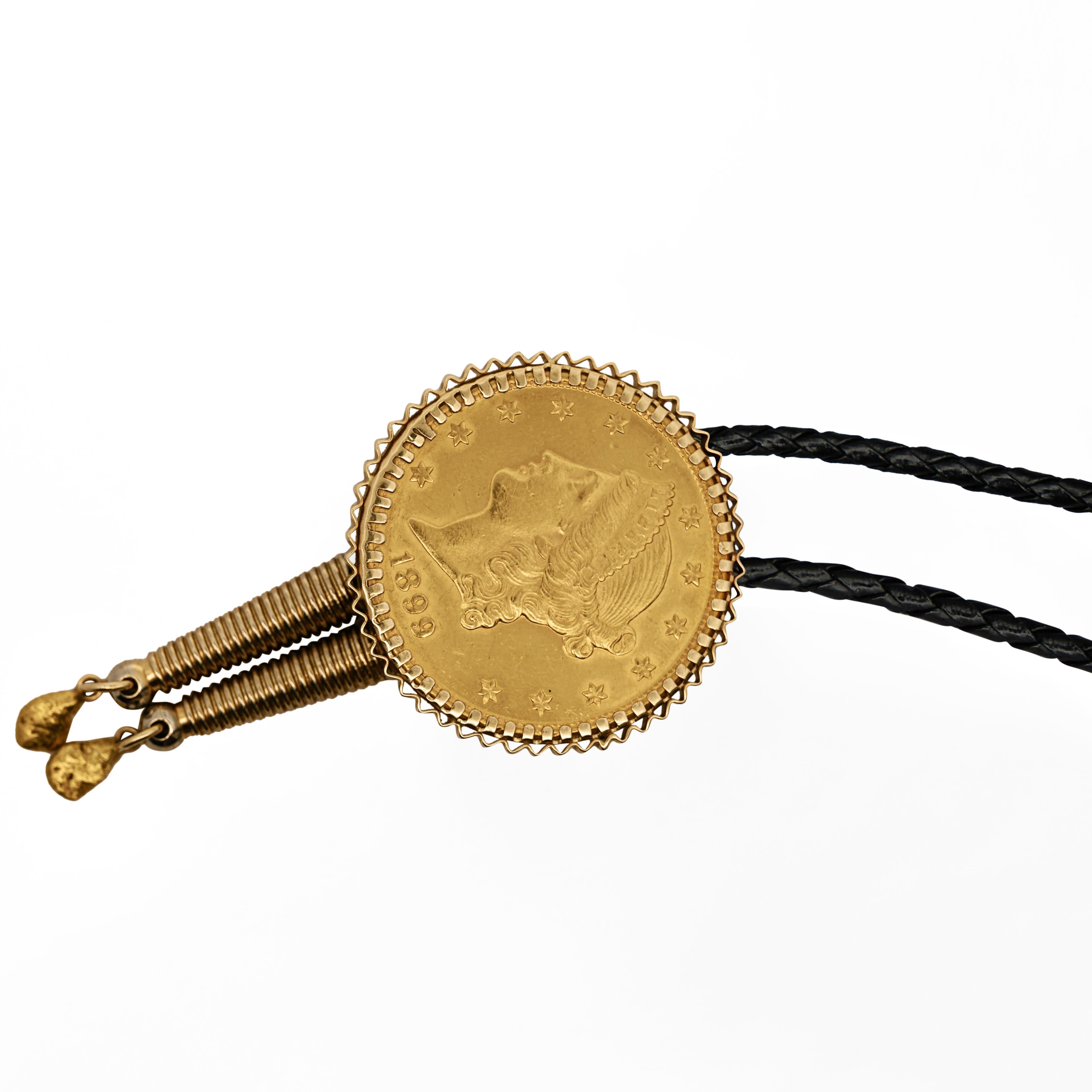 Cravate Bolo Alaskan Lady Liberty en or 24 carats à 20 dollars en vente 1