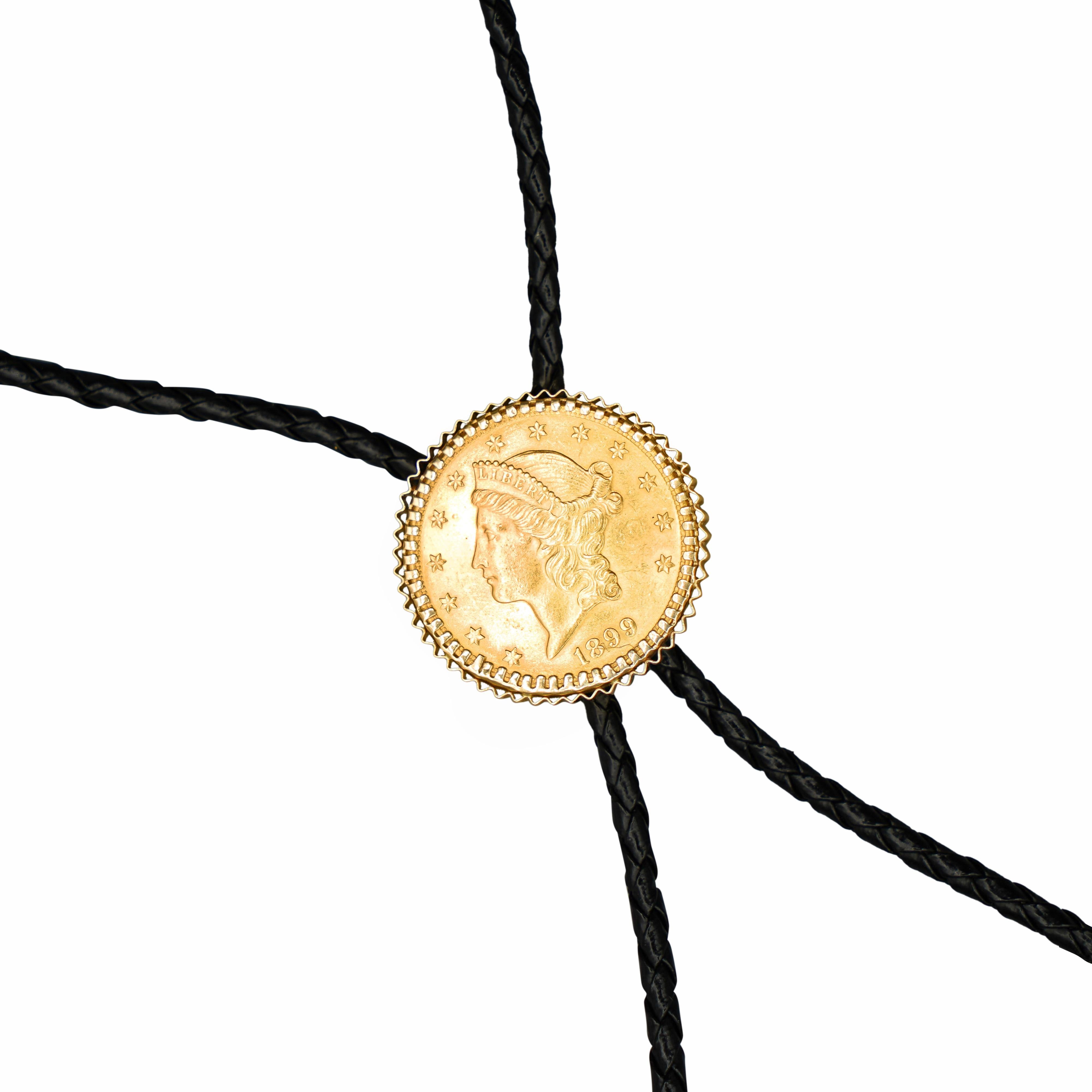 Cravate Bolo Alaskan Lady Liberty en or 24 carats à 20 dollars en vente 2