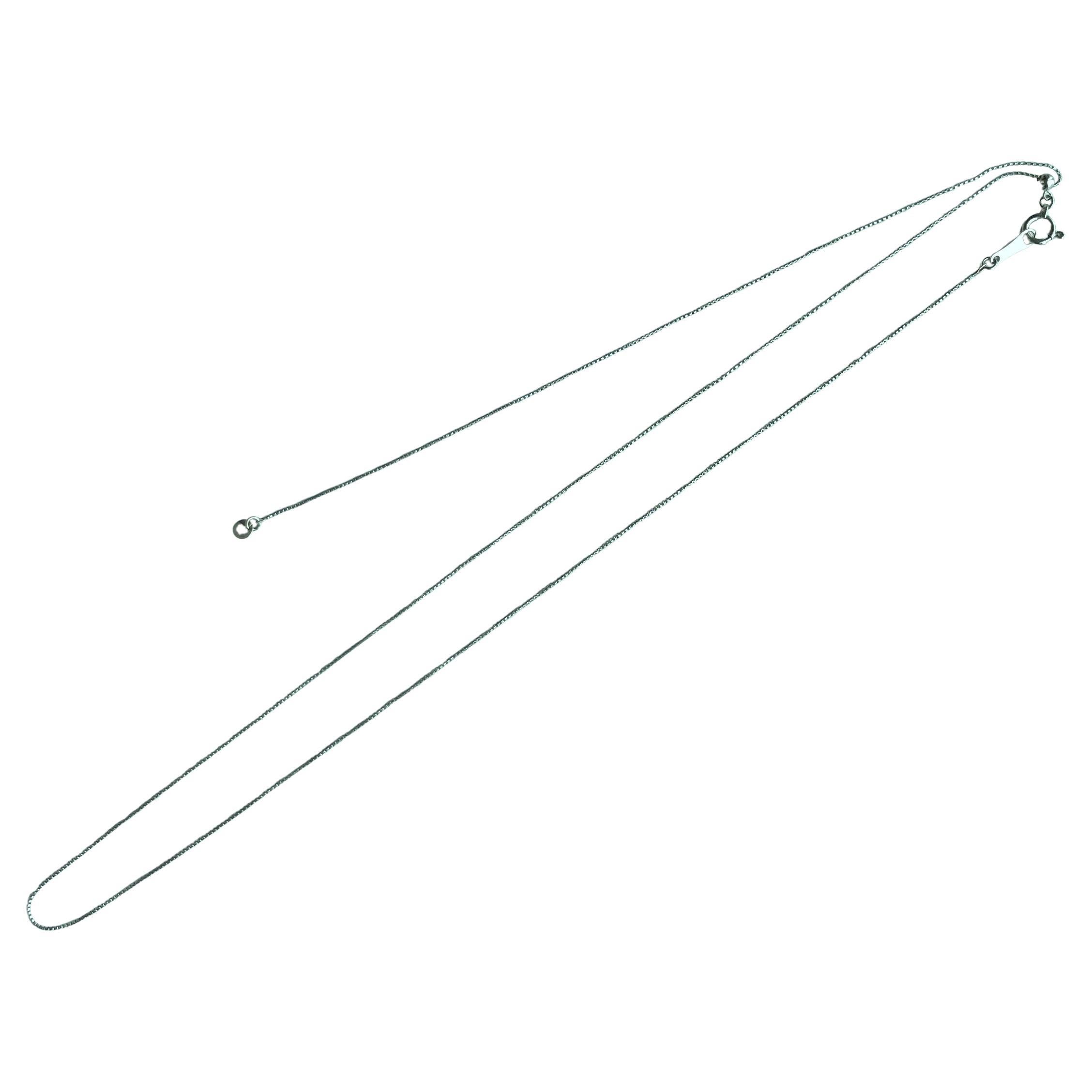 Collana a catena flessibile in platino da 20" con cursore regolabile (qualsiasi lunghezza)-1,5g