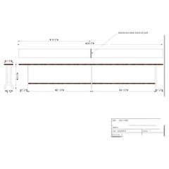 20 foot Industrial Walnut Drink Rail