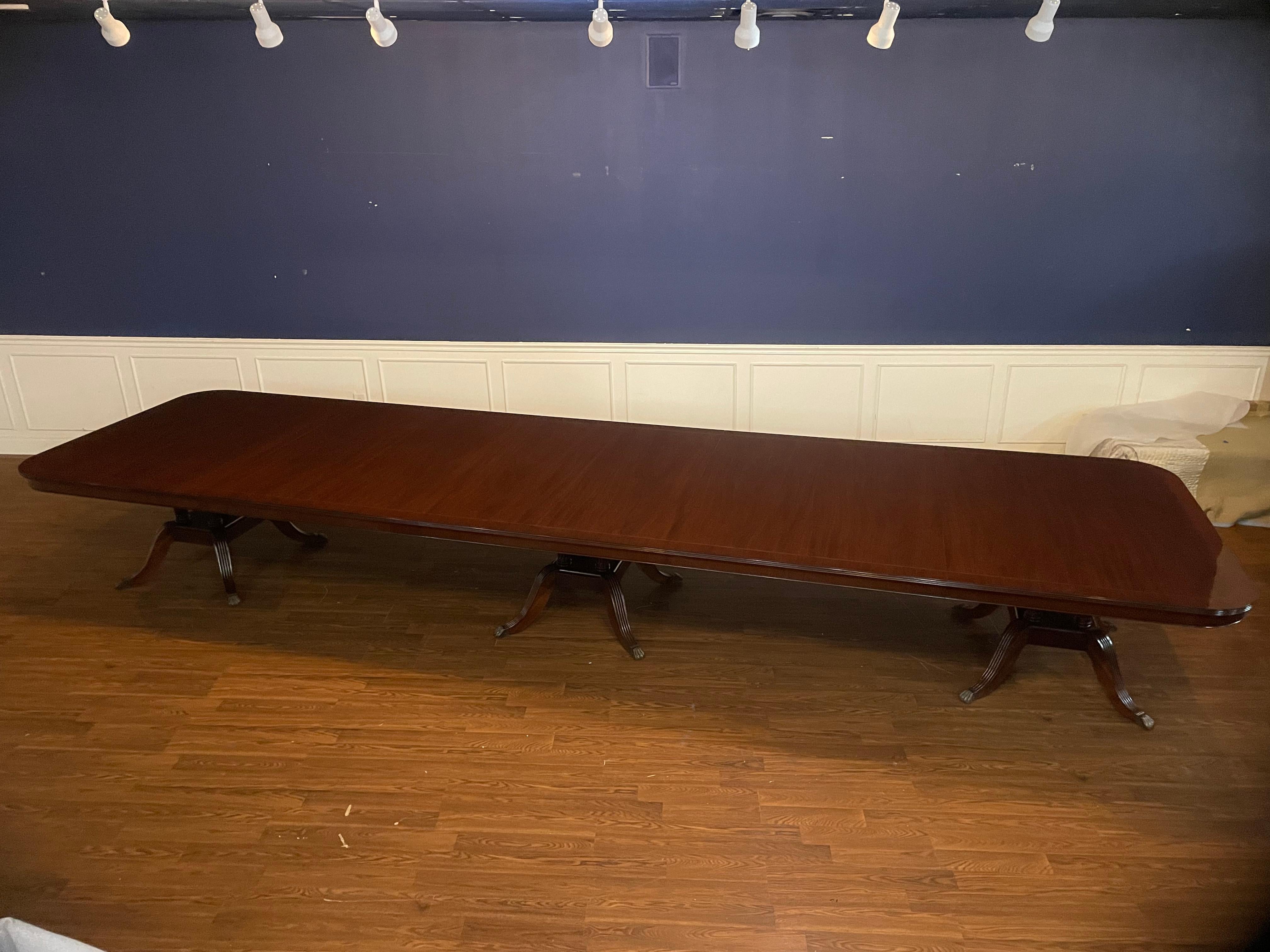 American 20 Ft. Mahogany Banquet Table For Sale