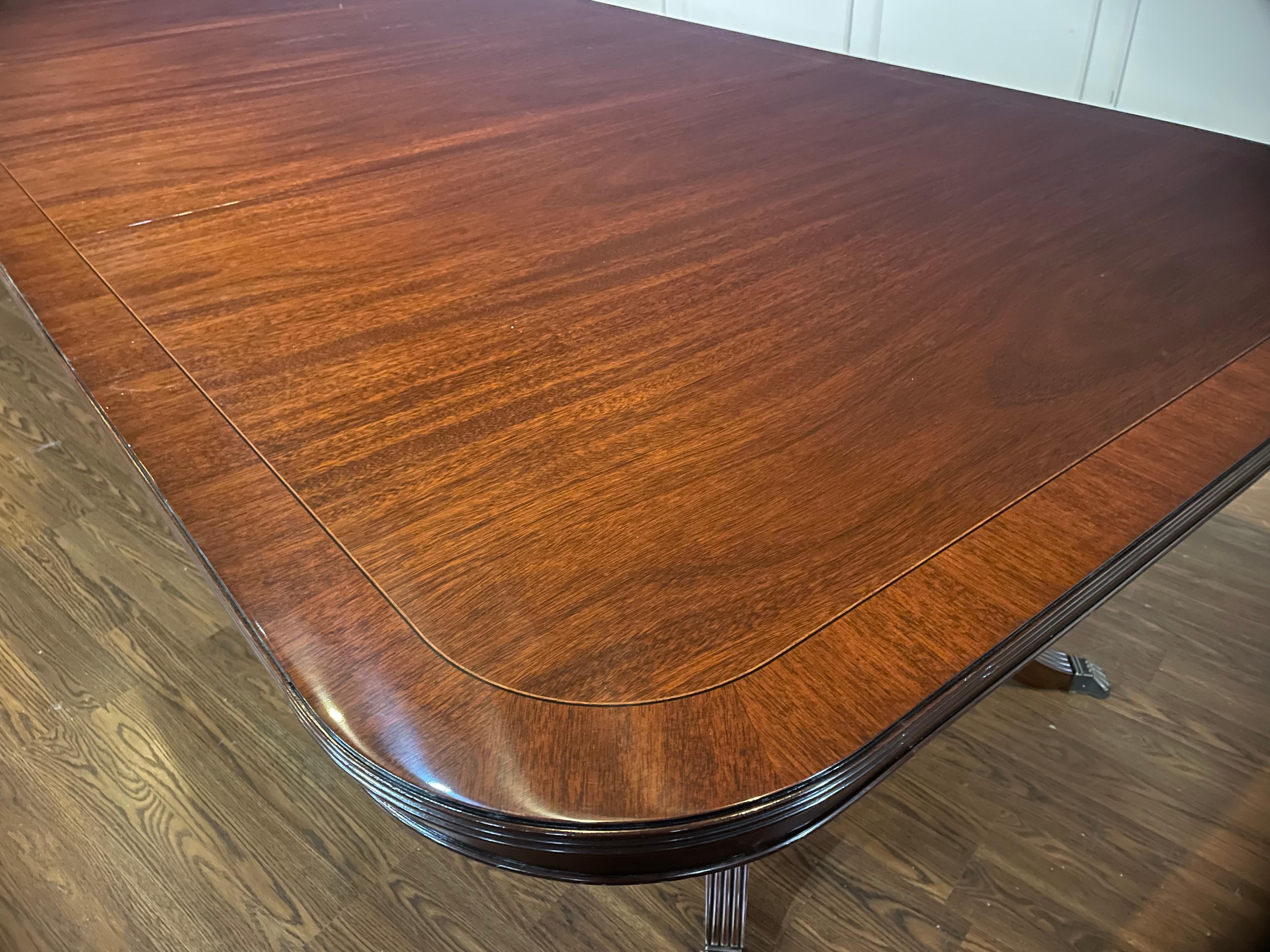 Contemporary 20 Ft. Mahogany Banquet Table For Sale