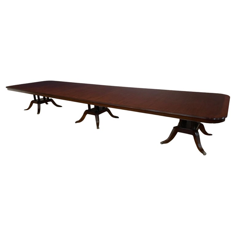 20 Ft. Mahogany Banquet Table For Sale at 1stDibs