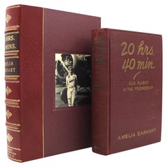 20 hrs. 40 min., Signed by Amelia Earhart, First Edition, Second Printing, 1928