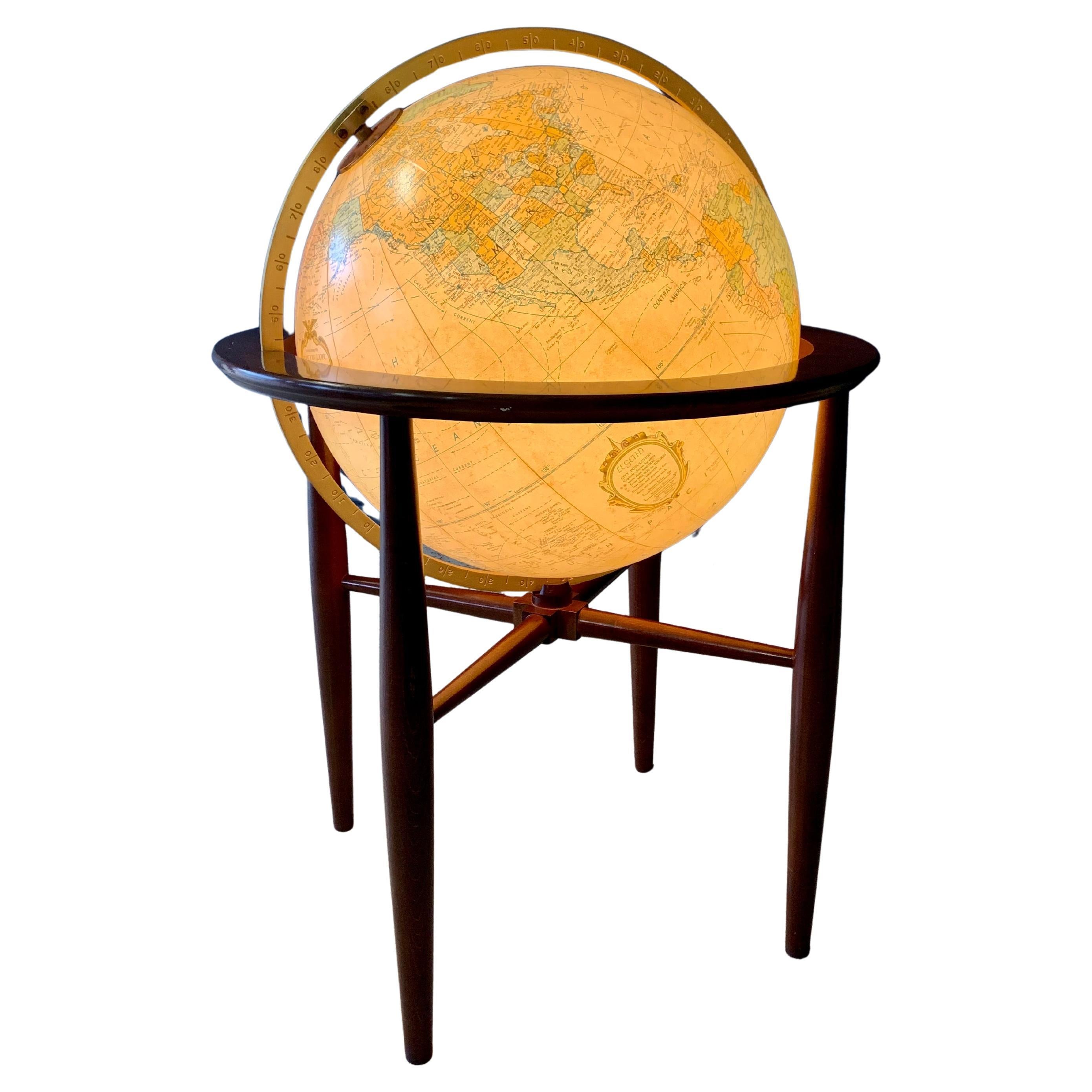 20" Illuminated floor standing Globe "Heirloom by Replogle