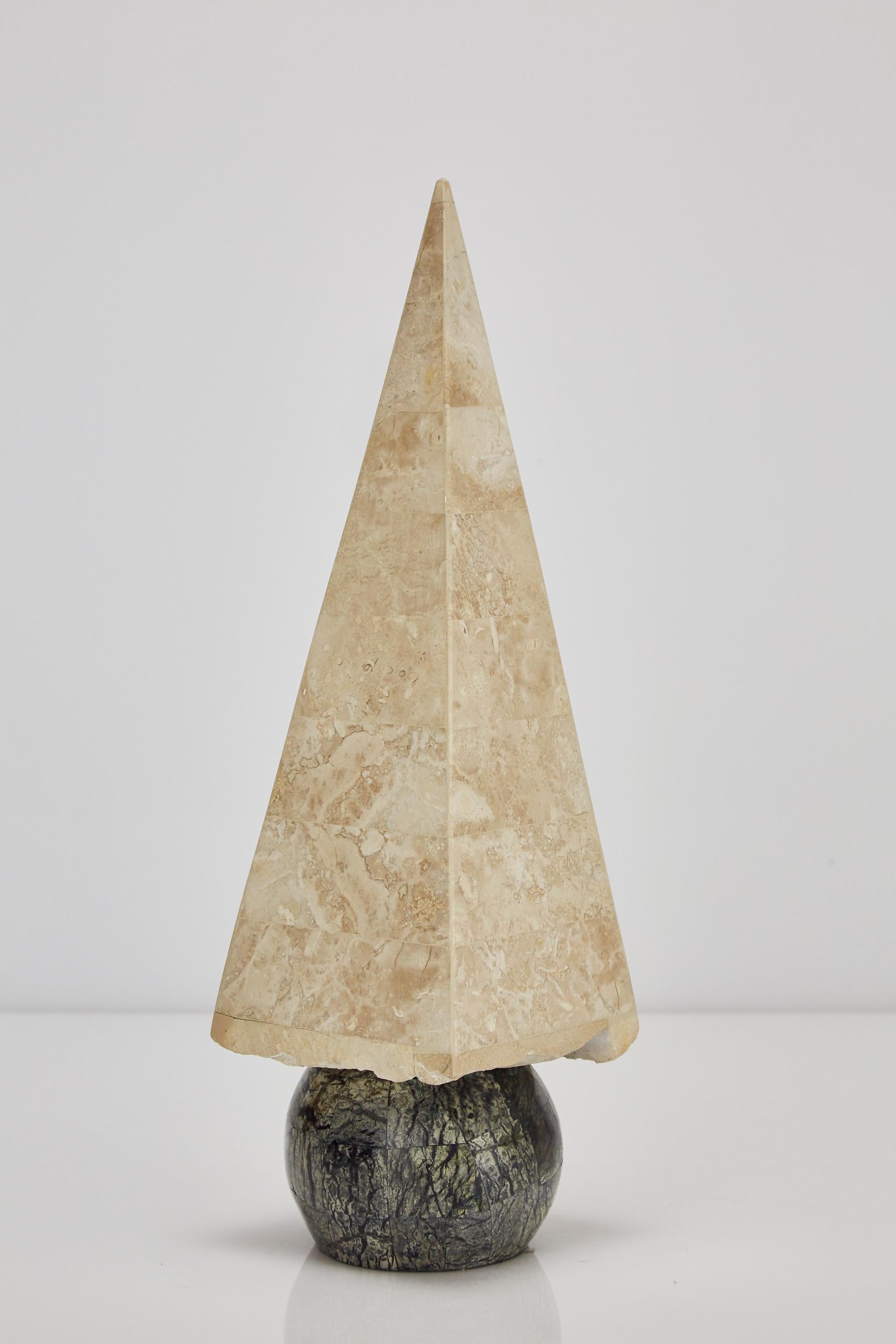 Philippine 20 in. Tall Tessellated Stone Obelisk, 1990s For Sale