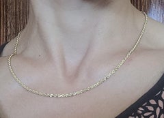20 Inch 14kt Yellow Gold Rope Chain, 2.2mm, BBB Stamp, Lobster Clasp, 10 Grams