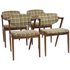 20+ Kai Kristainsen Danish Teak Dining Chairs Model 42 for Custom Upholstery 20+ Kai Kristainsen Danish Teak Dining Chairs Model 42 for Custom Upholstery