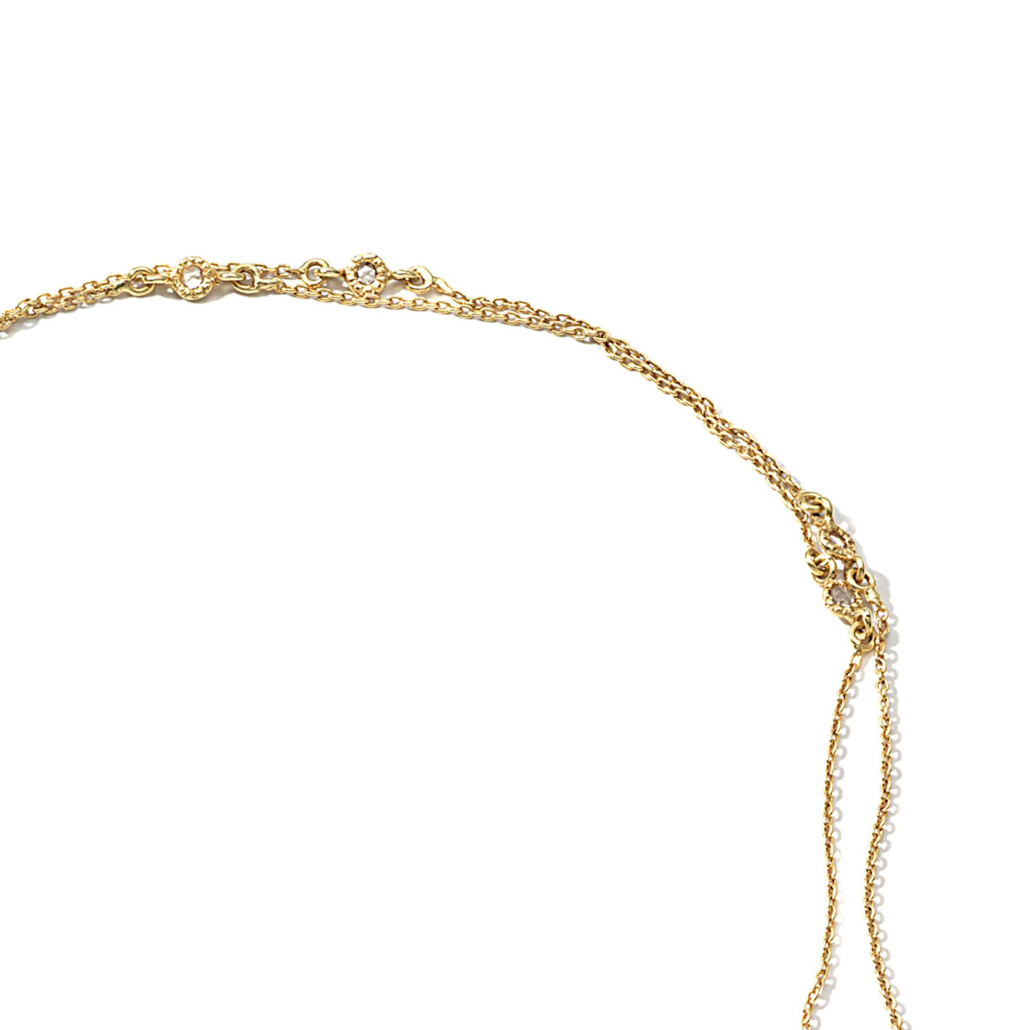 20 Karat Diamant-Akzent-Kette Halskette Damen im Angebot