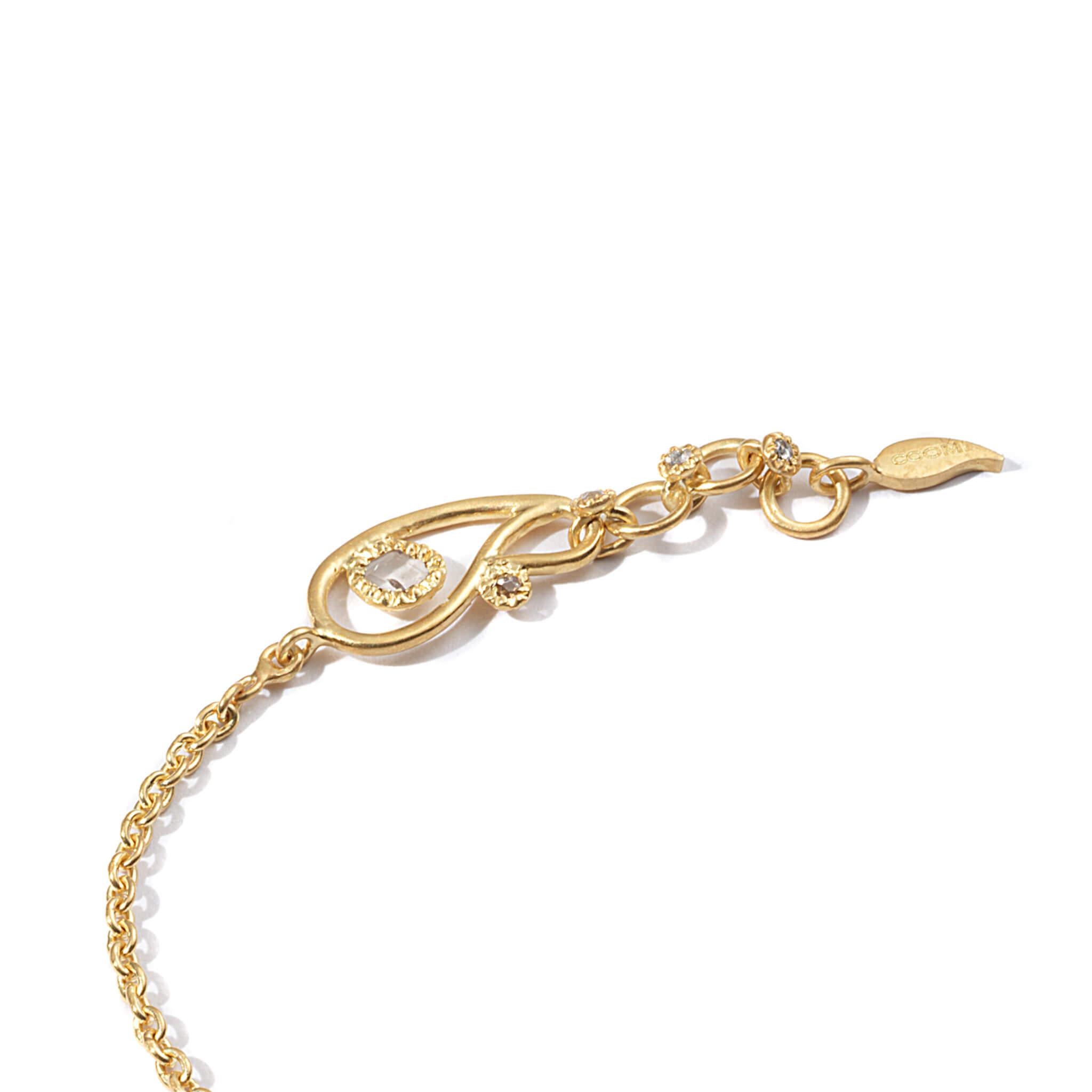 Women's 20 Karat Diamond Chain Bracelet For Sale