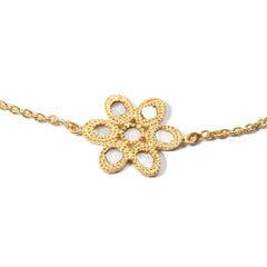 20 Karat Diamond Flower Bracelet