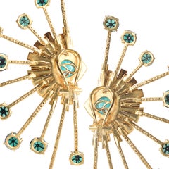 20 Karat Emerald and Diamond Bloom Earrings