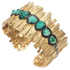 20 Karat Emerald and Diamond Fringed Splendor Bracelet