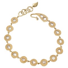 20 Karat Yellow Gold Opera Diamond Link Bracelet