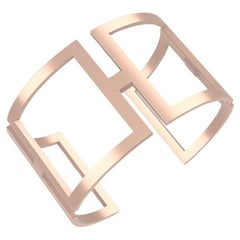 Or rose 18 carats  Bracelet manchette rectangulaire