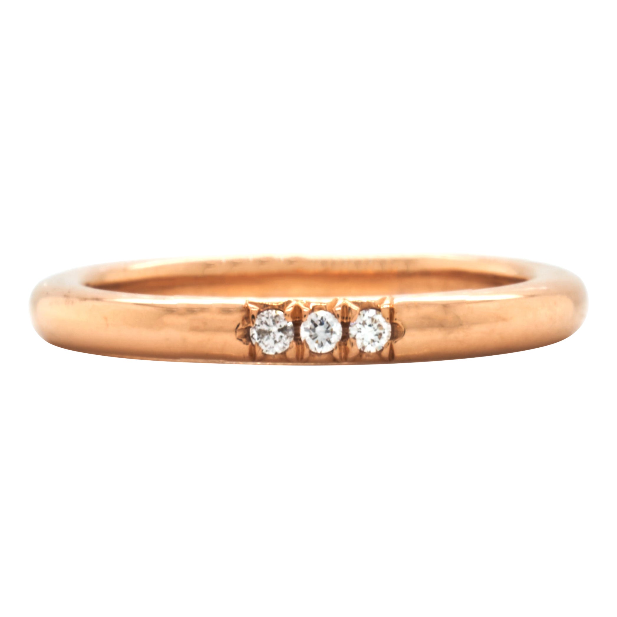 Bracelet en or rose 20 carats et diamants