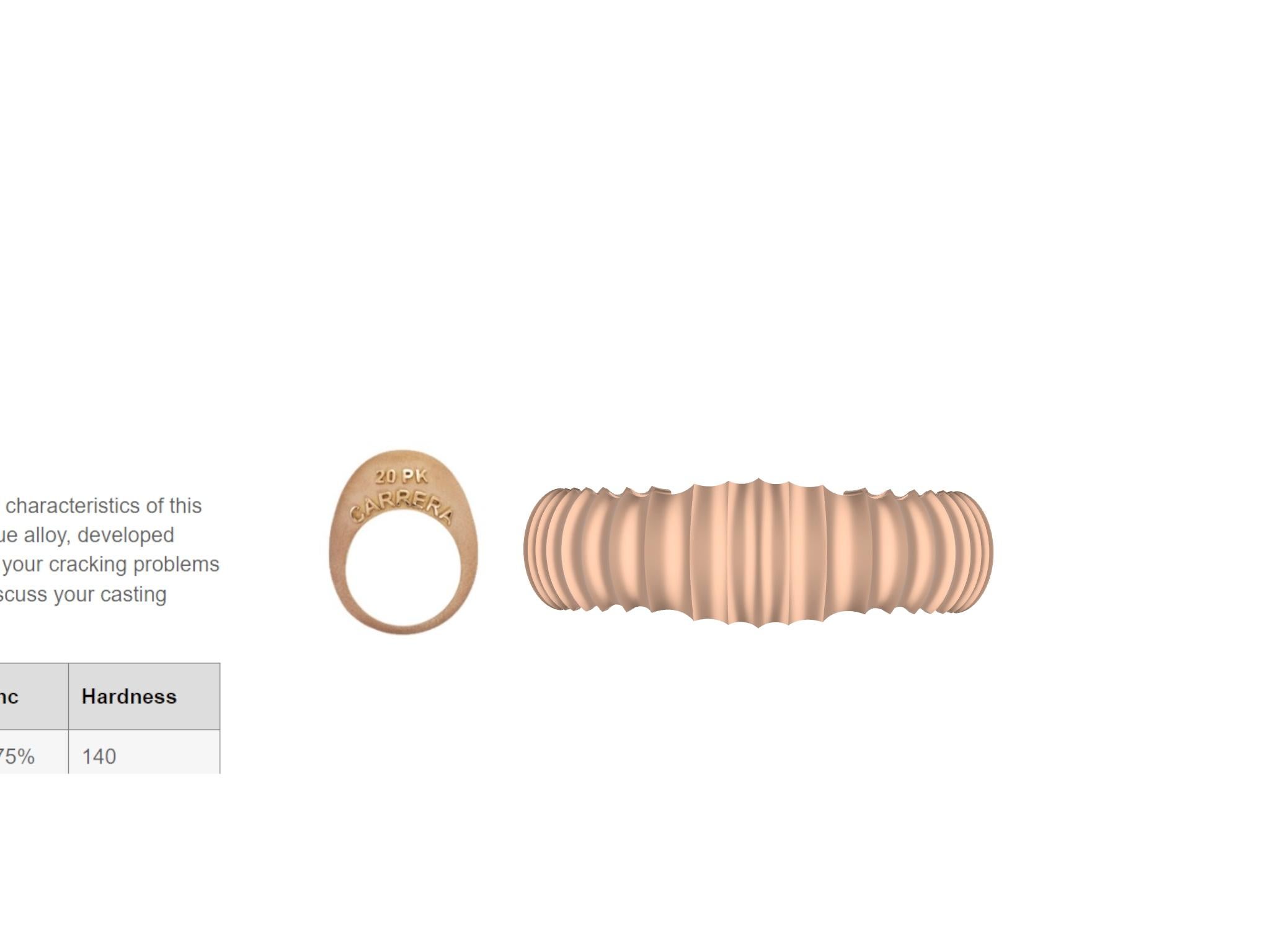 Bracelet manchette large en or rose 20 carats avec vertèbres en vente 1