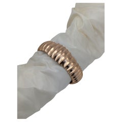 20 Karat Rose Gold Wide Vertebrae Cuff Bracelet
