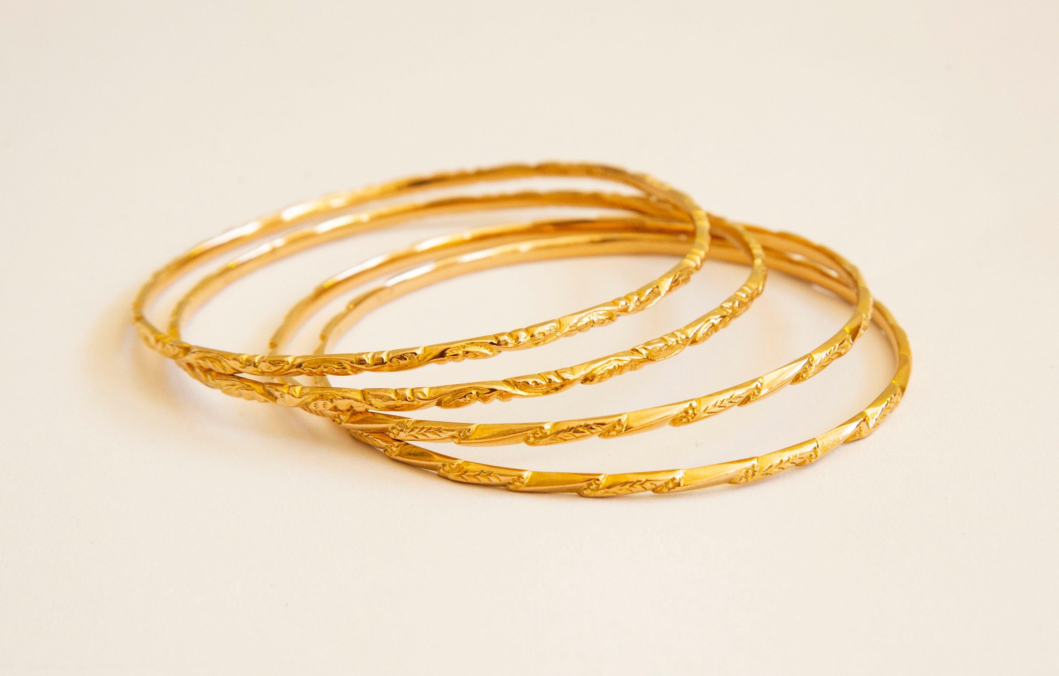 20k gold bangles