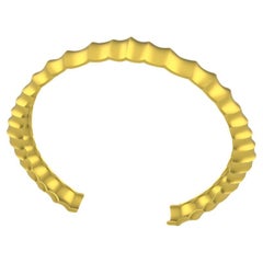 20 Karat Yellow Gold Unisex Concave Cuff Bracelet