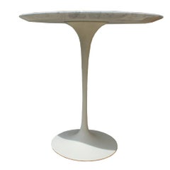 Knoll Saarinen Round Marble Side End Table