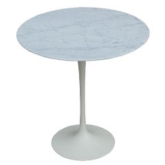 Vintage Knoll Saarinen Round Marble Side End Table