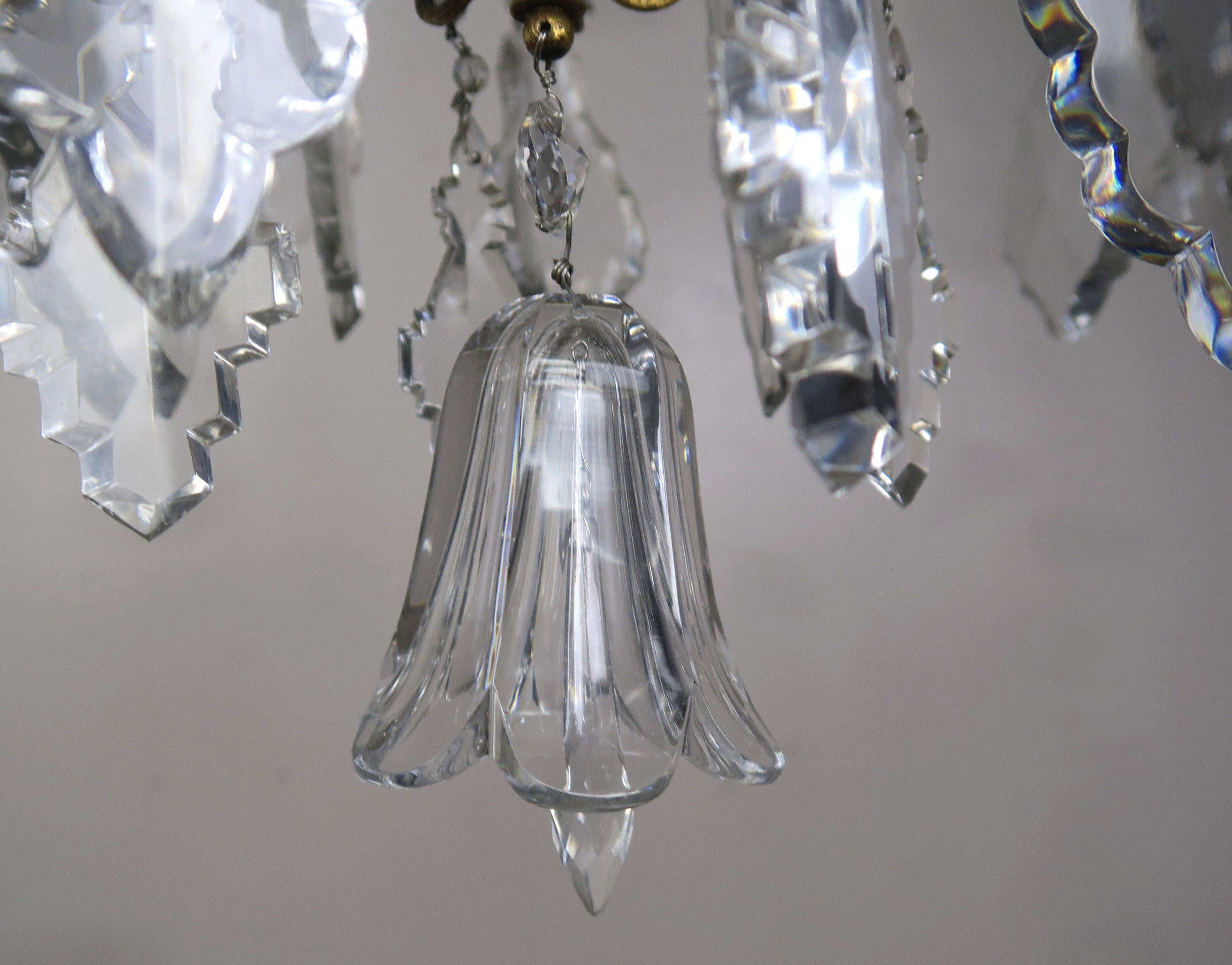20-light Italian Crystal Beaded Chandelier with Crystal Flowers 1