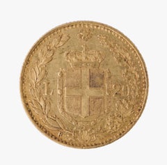 20 Lire Umberto I – 1882  Kingdom of Italy  Gold Coin